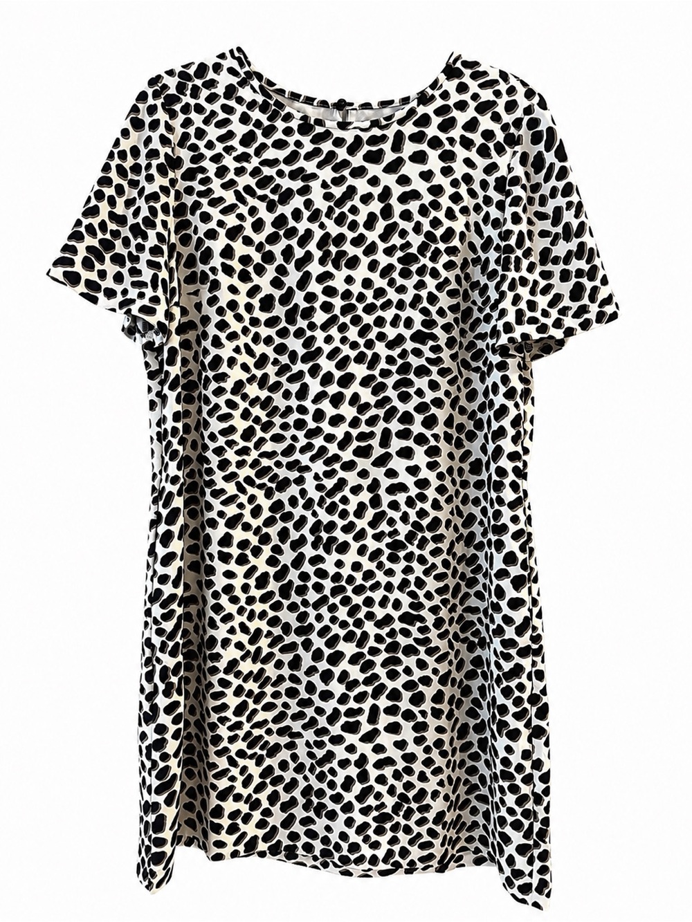 Ann Taylor Leopard Print Shift Dress Size 8 Short Sleeve